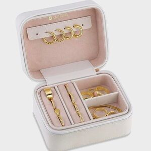 Gorjana Gold Ring and Hoop Jewelry Set with Blush Interior
